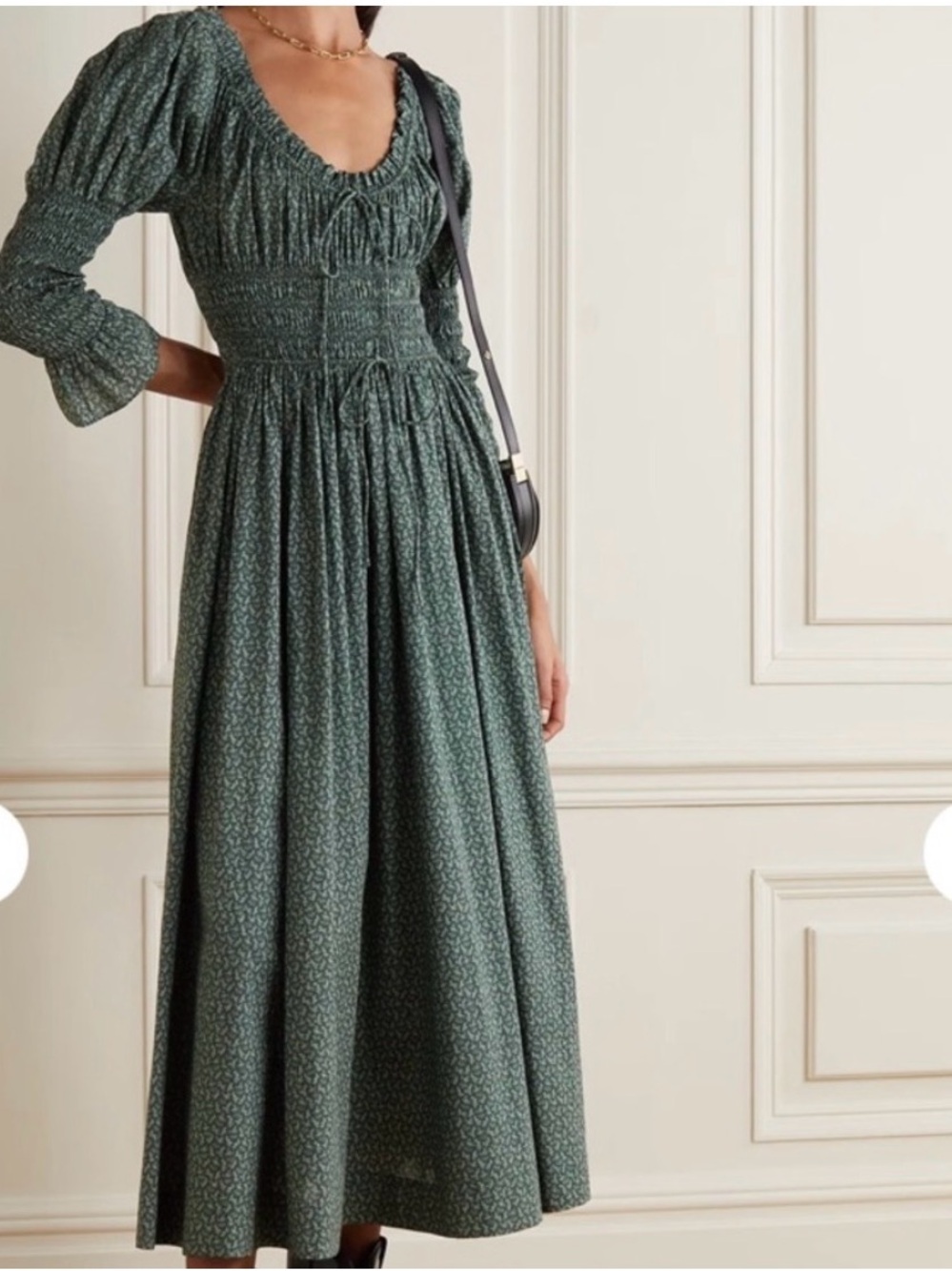 Doen Kaira Dress organic cotton color; evergreen winter - Picture 3 of 6